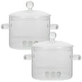 thumbnail image 1 of 2 piezas de ollas de vidrio para cocina, restaurante, ollas de vidrio, cacerolas de vidrio transparente, 1 of 5