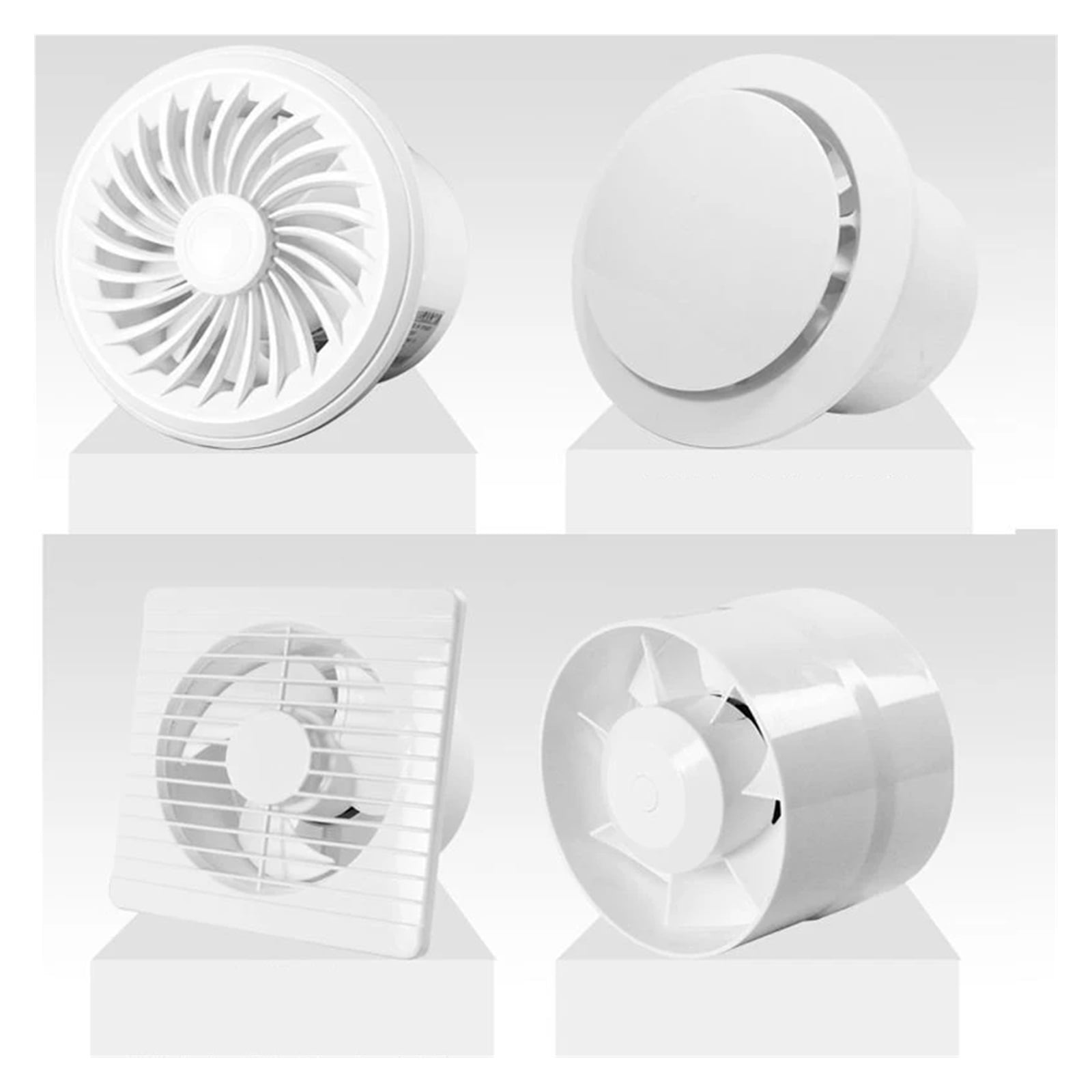 4''6'' Exhaust Fan Adjustable Speed Duct Fan Kitchen Window Airflow Air Cleaning Fan Ventilator Attic Pipe Ventilation Extractor ,Energy-Efficient