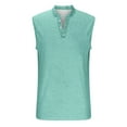 thumbnail image 4 of Mrmaere Men's Short Sleeve V Neck Sleeveless Tank Top Pull-On Design Soft Fabric Comfortable Casual Daily Wear Mint Green XL, 4 of 6