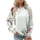 thumbnail image 2 of Heisall Womens Hoodies Spring Autumn Non-positional Print Fashion Casual Loose Ribbed Design Crewneck 2025 New Arrival Tops, 2 of 5