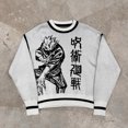 thumbnail image 3 of Suéteres de anime japoneses para hombre Y2k 2024, suéter navideño de lana de invierno, ropa de hombre de gran tamaño, jerséis de punto, prendas de punto Harajuku, 3 of 5