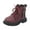 Wine, variant on Boys Boots Christmas Gift Boys Girls Glitter Ankle Boots Kids Lace Up Waterproof Shoes With Zipper for Toddler/Little Kid/Big Kid Save Big