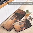 thumbnail image 5 of SKYSONIC Wooden Wine Barrel Kitchen Rugs 2 Pieces, Grapes Rustic Floor Mat Room Area Rug Washable Carpet Perfect for Living Room Bedroom Entryway, 5 of 7