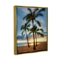 thumbnail image 3 of Stupell Industries Palm Trees Tropical Beach Cove Coastal Photography Gold Floater Framed Art Print Wall Art, 3 of 6