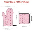 thumbnail image 2 of Honeii Strawberries Pattern Oven Mitts and Pot Holders, Silicone Oven Gloves,500 F Heat Resistant Oven Mitts Sets, 4PCS, 2 of 6