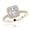 Yellow, variant on Halo 14K Gold GIA Cushion Cut Natural Diamond Engagement Ring (Rose Gold Size 5.5)