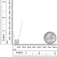 thumbnail image 6 of Gem Stone King 10K White Gold Moissanite and White Lab Grown Diamond Pendant Necklace for Women | 1.21 Cttw | Gemstone Birthstone | Cushion 6MM | With 18 inch Chain, 6 of 6