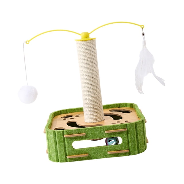 Cat Scratcher Post Scratching Board Protecting Furniture Torre de juego estable con pelota para ejercicios de entretenimiento Suministros de mascotas Cuadrado