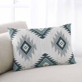 thumbnail image 2 of Turquoise Aztec Throw Pillow Cover 16 x 24 Inch Decorative Pillow Cover Bohemian Southwest Neutral Aesthetic Lumbar Pillowcase Seasonal Rectangle Cushion Case for Couch Sofa Bed Living Room, 2 of 7