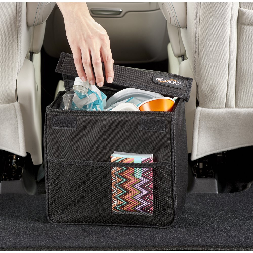 High Road TrashStand Leakproof and Weighted 2 gal Car Floor Trash Can