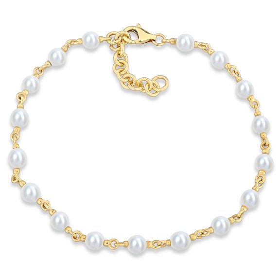 Everly Women's Cultured Pearl 10k Yellow Gold Bracelet