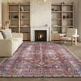 thumbnail image 4 of SAFAVIEH Tucson Julia Oriental Machine Washable Area Rug, Red/Beige, 10' x 14', 4 of 14