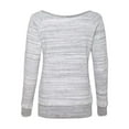 thumbnail image 3 of BELLA + CANVAS Women's Sponge Fleece Wide Neck Sweatshirt 7501 - Light Grey Marble Size XL, 3 of 3
