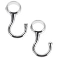 thumbnail image 1 of CRAFTHROU 2Set Round Tube Positioning Hooks Silver Zinc Alloy For Easy Gadgetx Rods Hooks Home, 1 of 8