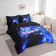 thumbnail image 2 of Erosebridal Kawaii Japanese Girl 7-Piece Twin Bedding Sets,Blue Wild Butterfly Bedding Comforter Set For Kids,Reversible, 2 of 7