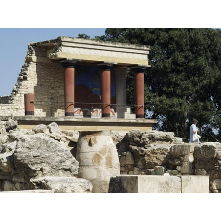Reconstructed Palace of King Minos, Knossos, Crete, Greece Print Wall Art By Michael