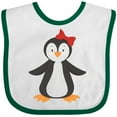 thumbnail image 3 of Inktastic Cute Penguin, Little Penguin, Penguin with Bow Boys or Girls Baby Bib, 3 of 4
