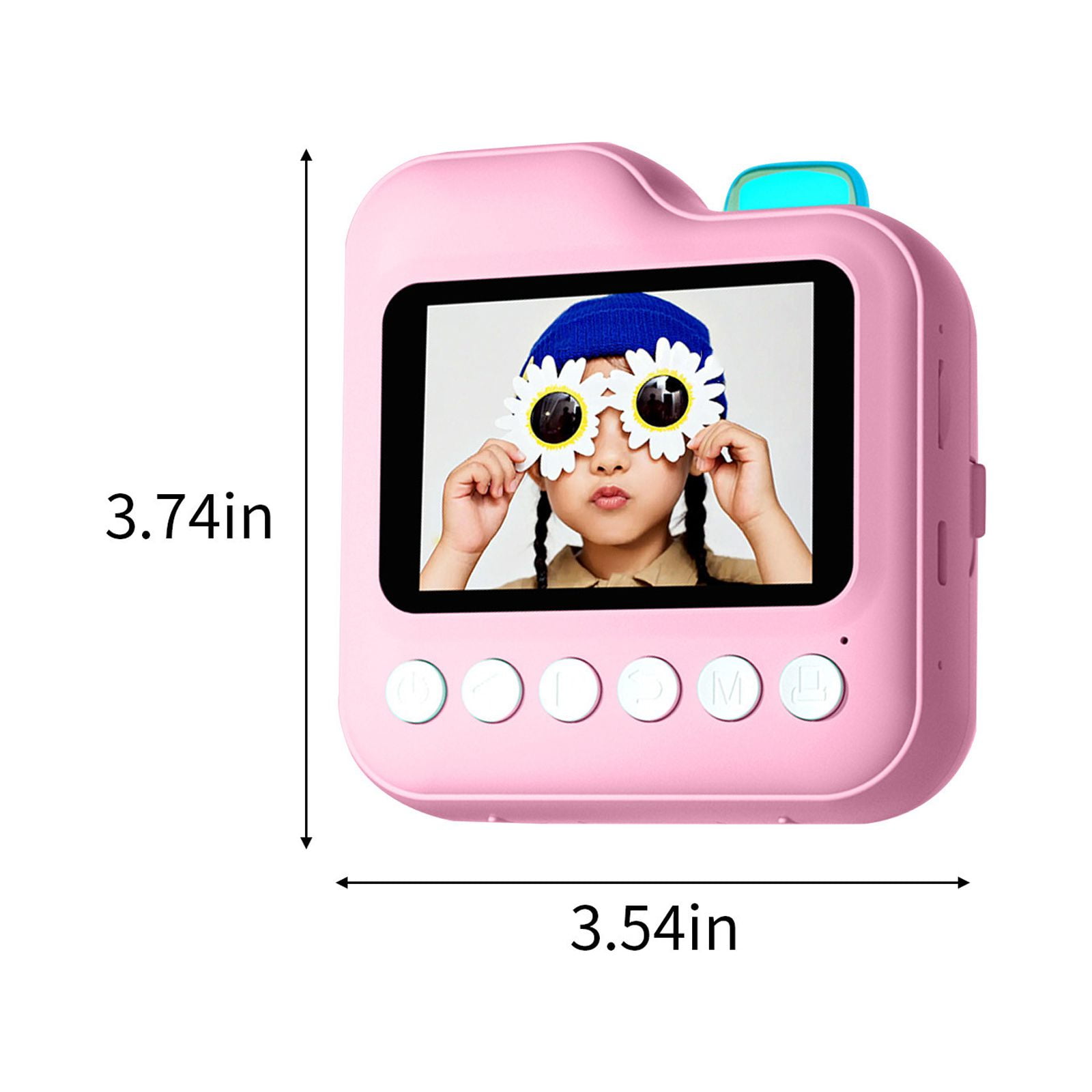 JGJJUGN Instant Print Camera with 2.0 Inch Screen, Portable Photo Printer, High-Definition Imaging, Fun DIY Coloring, Video Recording, Bluetooth Connectivity, Perfect Gift for Ages 3-12