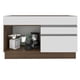 thumbnail image 3 of Mueble de Cocina Para Tarja Madesa Glamy 120 cm 1 Puerta y 2 Cajones (Sin Tablero ni Tarja) Marrón/Blanco, 3 of 5
