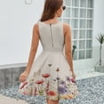 thumbnail image 6 of Spring Floral Modern Women's Tank Dress V Neck Sleeveless Summer Sundress, 6 of 7