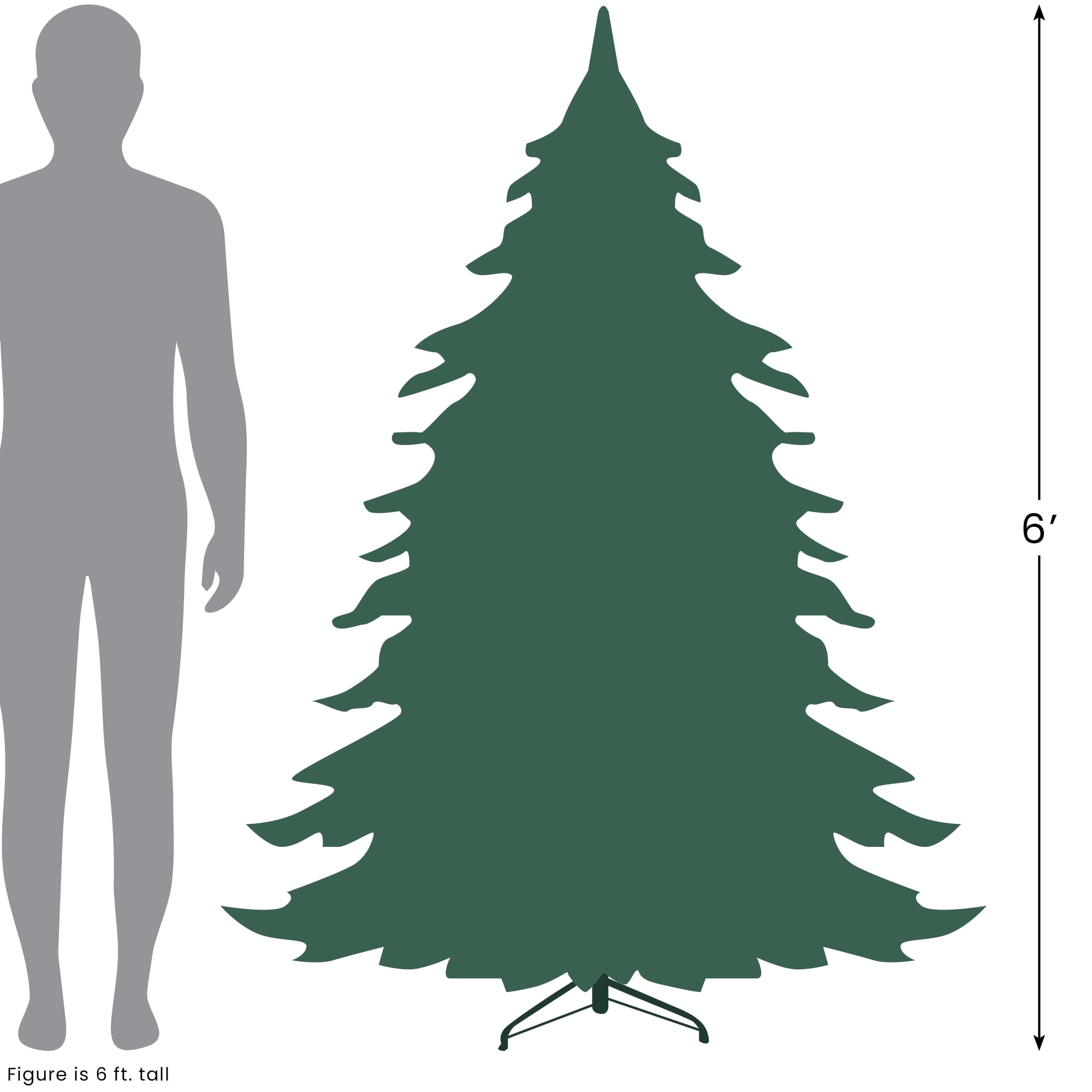 Snowy Mixed Montana Pine Artificial Christmas Tree - 6' - Unlit