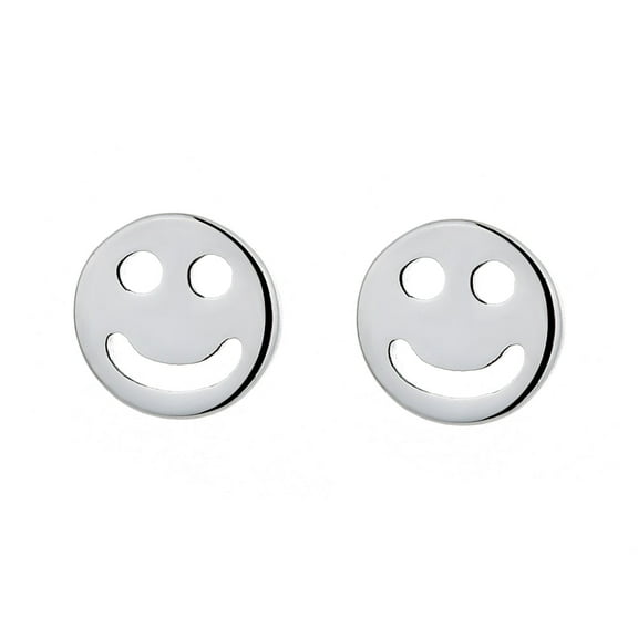 Sterling Silver Smiley Face Earring