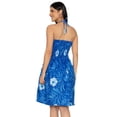 thumbnail image 3 of HAPPY BAY Women's Beach Vacation Summer Holiday Short Tube Top Stretchy Ruched Evening Dress Strapless Dresses for Women L-XL Blue Floral, 3 of 8