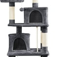 thumbnail image 3 of Alden Design 62" Tall Double Condo Cat Tree and Scratching Post Tower, Dark Gray, 3 of 15