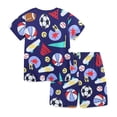 thumbnail image 6 of WIBACKER 3-8T Boys' Two Piece Rugby Sleepwear Top and Bottom Pajama Set Kids Cool Short Summer Pjs, 6 of 6