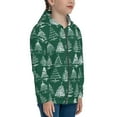 thumbnail image 5 of Naloa Christmas Trees Teenage Zipper Hoodie, Long Sleeve Zip Up Hoodies Casual Jackets Tops for 7-12 Years-Medium, 5 of 6