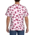 thumbnail image 3 of Vsdgher Lilies Flowers Print Men's Dry Fit Mesh Athletic Shirts Moisture Wicking Tennis T-Shirt Tops, 3 of 9