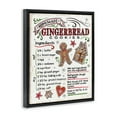 thumbnail image 3 of Stupell Industries Homemade Gingerbread Cookies Holiday Cooking Instructions Jet Black Framed Floating Canvas Wall Art, 16x20, by Anne Tavoletti, 3 of 5