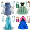 thumbnail image 2 of Vestido de princesa de Disney para niña, disfraz de Elsa, Anna, Frozen, ropa de noche de manga larga, Reina de la nieve, fantasía de boda, 2 of 4