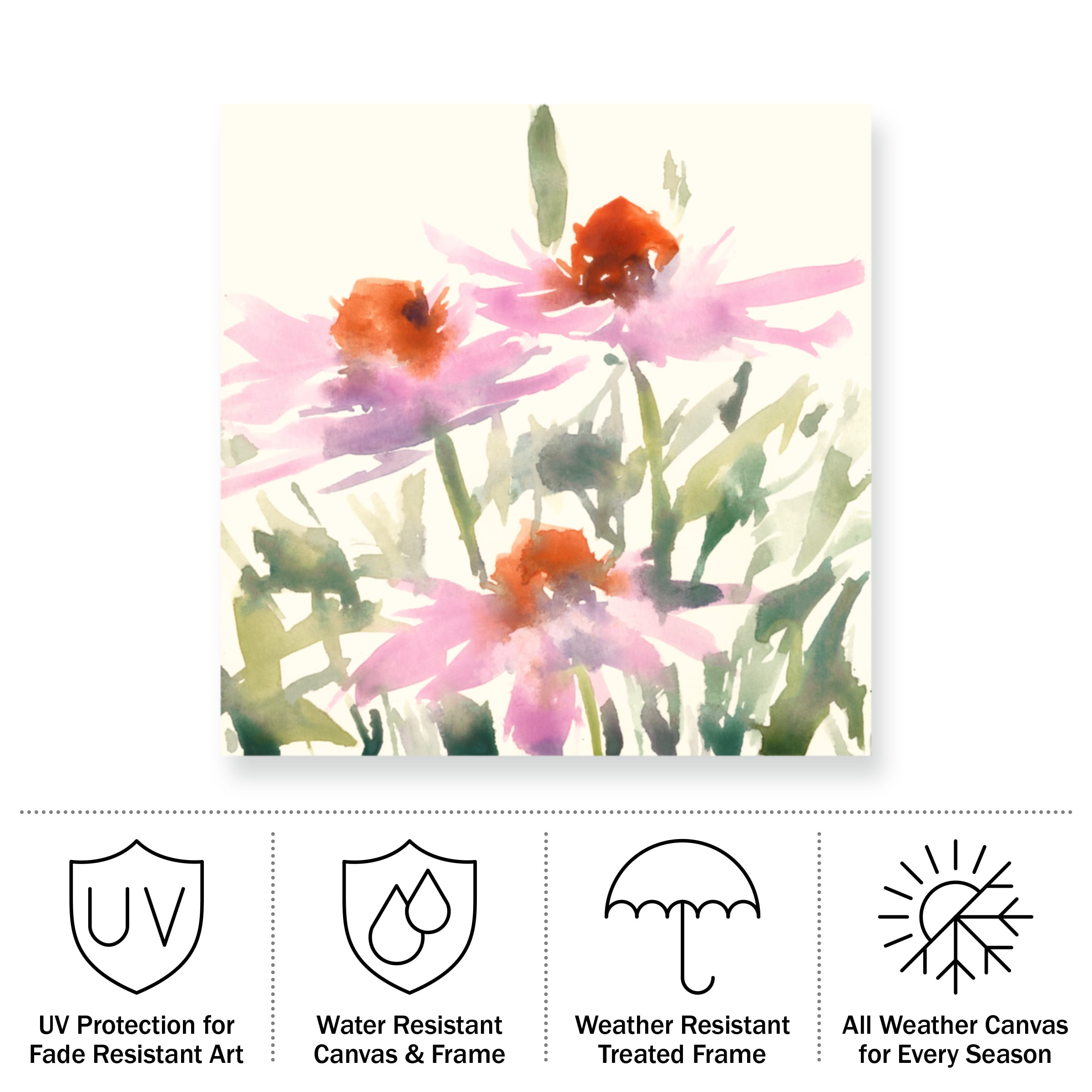 Samuel Dixon 'Daisy Garden Views I' Outdoor Canvas