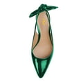 thumbnail image 4 of FSJ Women Graceful Back Bowknot Slingback Sandals Pointed Closed Toe Slip On Pumps Crystal Block Low Heels Party Bridal Shoes Size 9 Green, 4 of 4