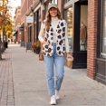 thumbnail image 5 of Womens Casual Sleeveless Vest Leopard Print Button Down Loose Fit Fall Winter Daily Layering Outerwear, S, 5 of 8