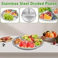 thumbnail image 2 of Stainless Steel Kids Dinnerware Set, Stainless Kids Plates, Unbreakable Plates, 2 of 5
