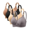 thumbnail image 3 of POIUYTR 4 Pack Women's Push Up Bra Comfort Padded Underwire Brassiere Full Coverage Lightly Lined Soft Everyday Bras 2024, 3 of 5