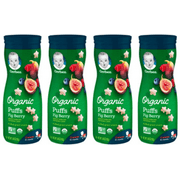 (4 pack) (4 Pack) Gerber Organic Puffs, Fig Berry, 1.48 oz.