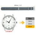 thumbnail image 2 of Correa de reloj de nylon elástico Uxcell de 22 mm, correa de reloj francesa de una pieza, impermeable, reemplazo de correa de reloj con hebilla plateada para hombres y mujeres, gris oscuro/naranja, 2 of 7