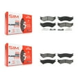 thumbnail image 1 of SIM Front Rear Semi-Metallic Brake Pads Kit for Car 2004 Ford F-150 Heritage with 8 Lug Wheels KSM-100571, 1 of 8
