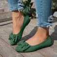 thumbnail image 2 of YLYL Women's Suede Bow Pointed Toe Flat Shoes Slip on Soft Comfy Casual Dress Ballet Flats, 2 of 6