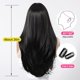 thumbnail image 4 of Yanonmyfd Black Wigs for Women Long Wig with Bangs Natural Straight Wigs Synthetic Hair Heat Resistant Wigs for Daily Party Cosplay Wear, 4 of 38