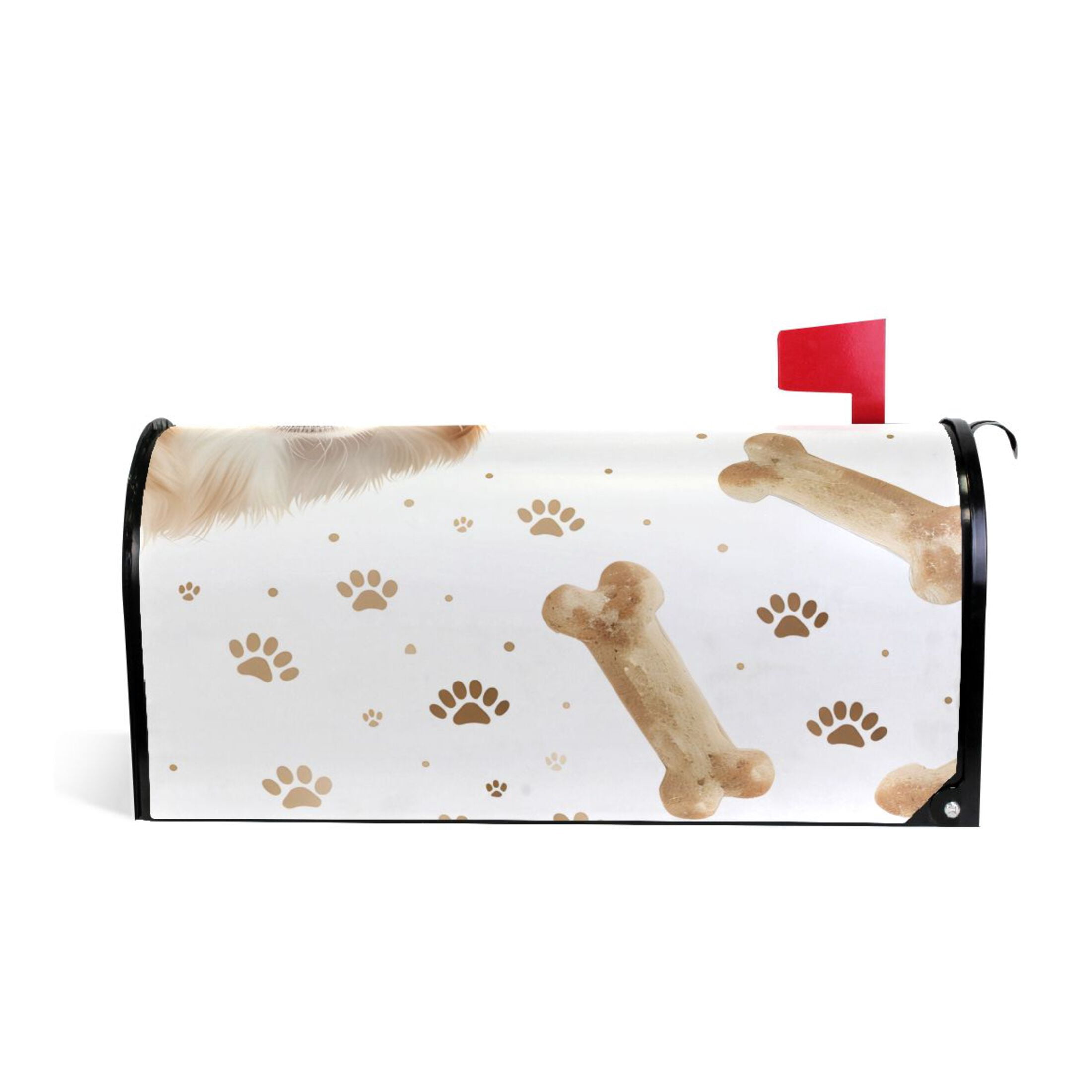 Dog Bones Claws Mailbox Cover Magnetic Standard Size Post Box Cover Wraps Home Garden Decor 18" X 21"
