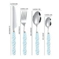 thumbnail image 2 of Flatware Set of 4 Pack, 4 PCS Set Handle Stainless Steel Tableware Dessert Salad Spoon Fork Handle Steak Knife Fork Spoon Tea Spoon Kitchen Essential, 2 of 3