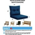 thumbnail image 2 of WINSOON 24x24 Inch Outdoor Deep Seat Cushion Set-Navy Blue, 2 of 6