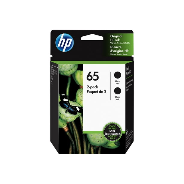 HP 65 - 2-pack - 4 ml - Noir - original - Cartouche d'Encre - pour Ampli 100, 120, 125; Deskjet 3720, 3755