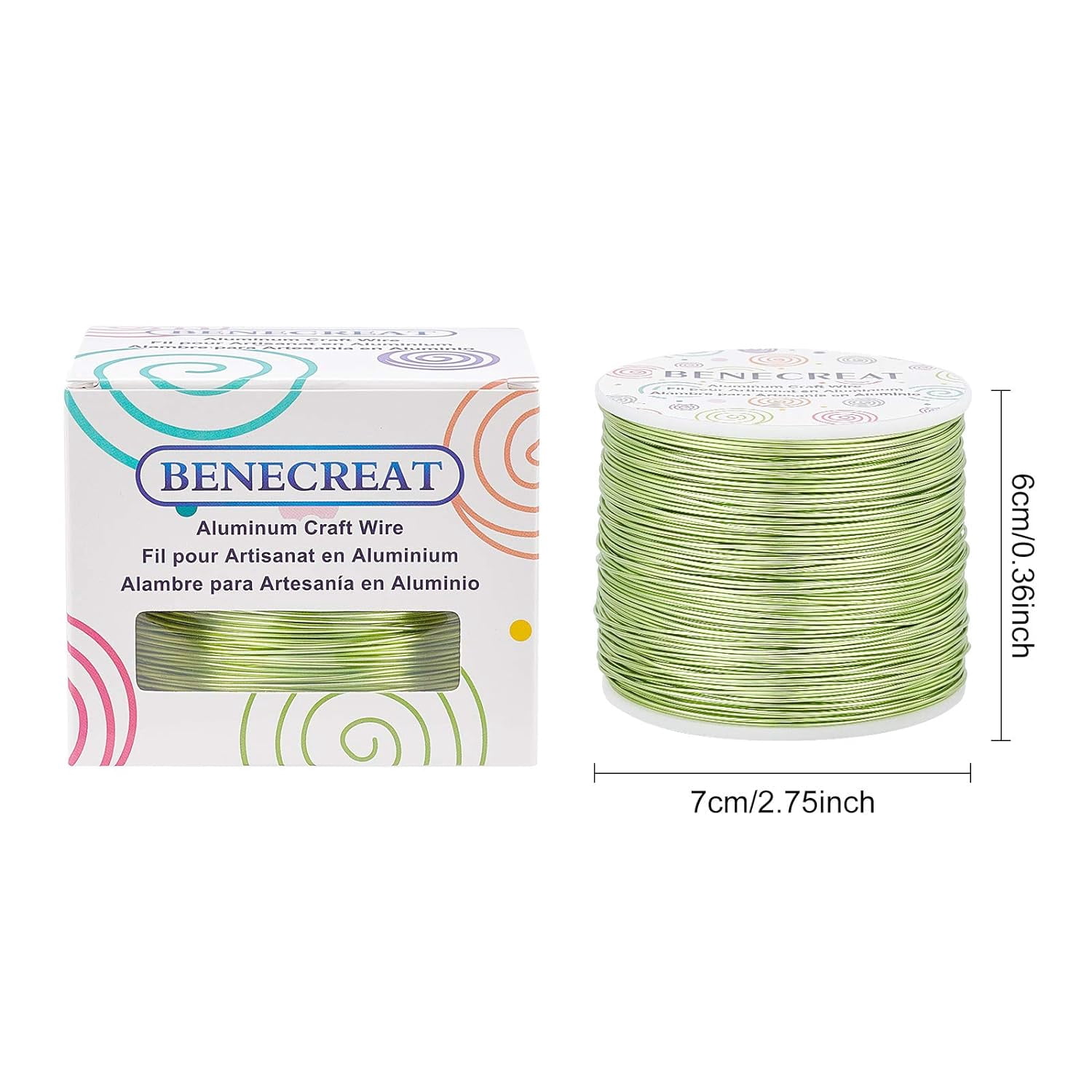 20 Gauge 770FT Resistant Jewelry Beading Wire Bendable Aluminum Sculpting Metal Wire for Jewelry Craft Beading Work St. Patrick's Decor Yellow Green DIY Making
