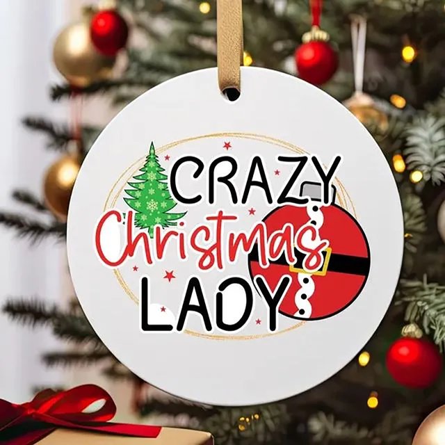 Festive Holiday Acrylic Tree Hanging Decoration for Seasonal Home Celebration