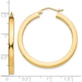 thumbnail image 4 of 10K Yellow Gold 3Mm Polished Square Hoop Earrings (Width 3) (Length 35) - Jbsp, 4 of 5